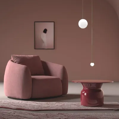 Poltrona Luna Biba salotti in Tessuto SCONTATA