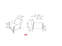 Poltrona modello Diletta Max divani con forte sconto