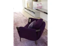 Poltrona con seduta fissa Gaud Flou a prezzo Outlet 