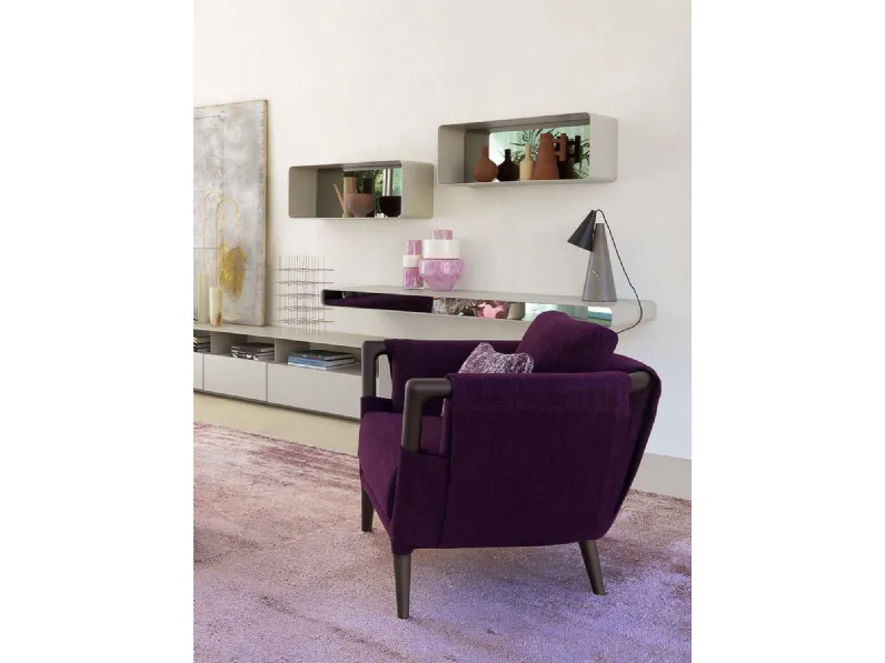 Poltrona con seduta fissa Gaud Flou a prezzo Outlet 
