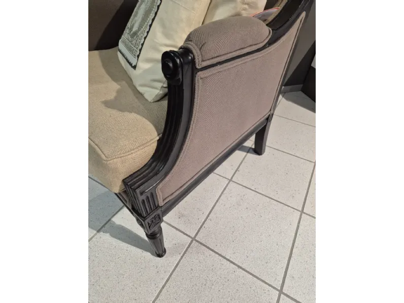 Poltrona Legno Dialma brown in Tessuto SCONTATA