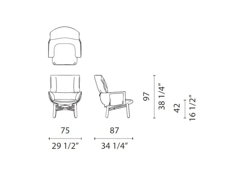 Poltrona modello Lud'o lounge chair Cappellini ad un prezzo vantaggioso