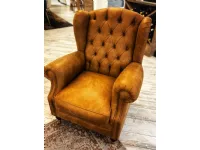 Poltrona in stile classica Poltrona in pelle capitonn Epque in Offerta Outlet