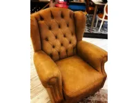 Poltrona in stile classica Poltrona in pelle capitonn Epque in Offerta Outlet