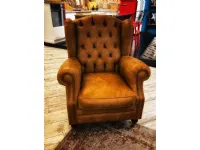 Poltrona in stile classica Poltrona in pelle capitonn Epque in Offerta Outlet