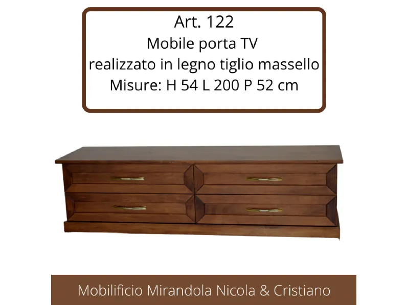 Porta tv per il soggiorno modello Art.122 - porta tv con cassetti di Mirandola nicola e cristano scontato