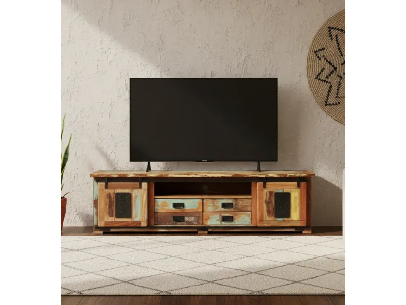 Mobile porta tv Porta tv jupiter riciclo 200 di Outlet etnico a prezzi convenienti