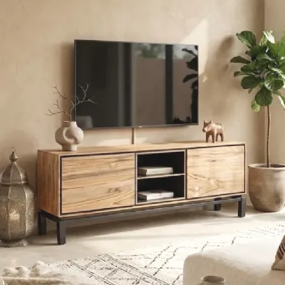 Mobile modello Porta tv teak acacia 175 porta tv di Outlet etnico in Offerta Outlet