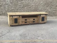 Mobile porta tv Mobile basso portatv jupiter  industrial  di Outlet etnico in offerta