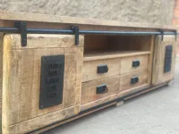 Mobile porta tv Mobile basso portatv jupiter  industrial  di Outlet etnico in offerta