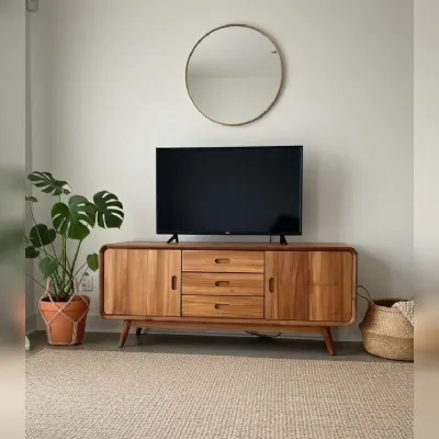 Porta tv per il living modello Mobile porta tv teak 135 di Outlet etnico scontato