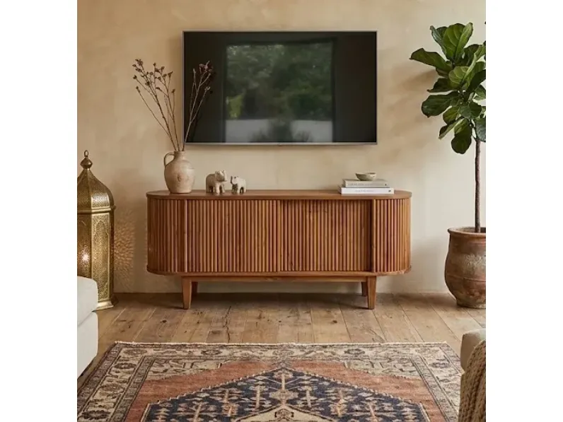 Mobile porta tv Mobile porta tv teak 150 di Outlet etnico con forte sconto