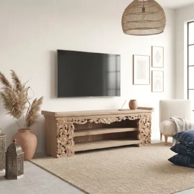 Mobile porta tv Mobile porta tv teak ric 160 di Outlet etnico con forte sconto