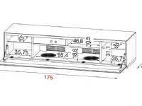 Mobile porta tv Mobile tv deluxe low 175 cm di Artigianale con uno SCONTO IMPERDIBILE
