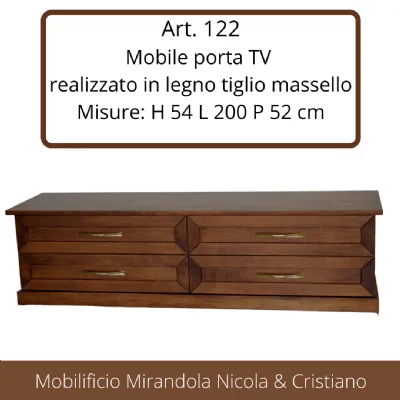 Mobile porta tv Mobile tv in legno massello di Mirandola nicola e cristano a prezzi convenienti