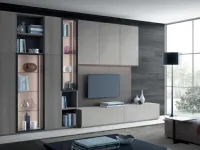 Parete attrezzata Mood 8 Astor mobili in stile design a prezzo ribassato