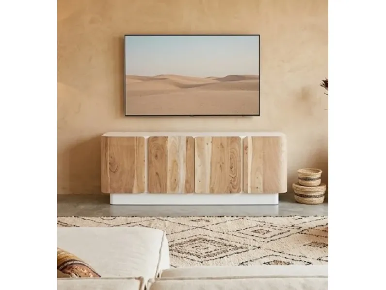 Mobile porta tv Porta tv acacia 140 di Outlet etnico con forte sconto