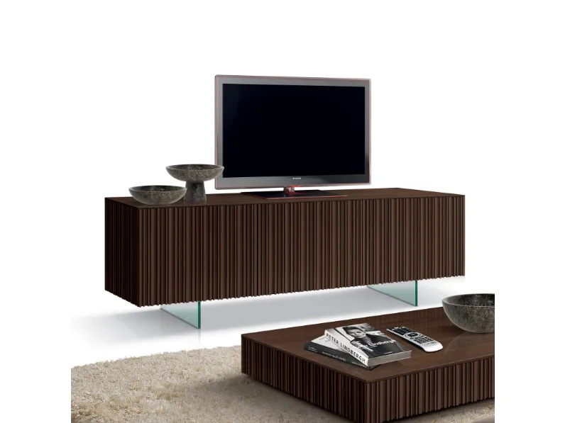 Porta tv per il living modello Porta tv  cannettato art 3155 di Mobilificio bellutti scontato