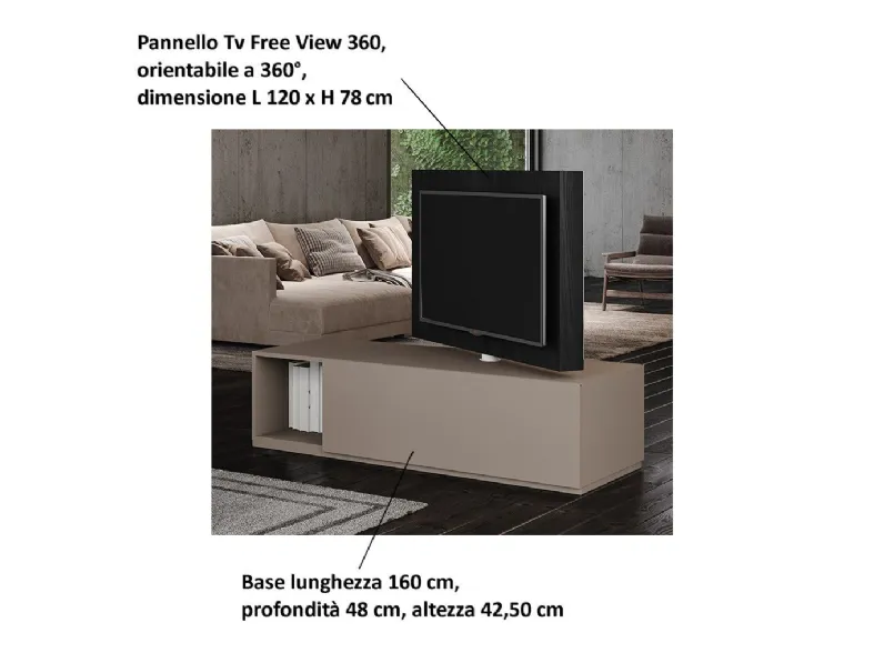 Porta tv di Astor mobili modello Skyline  a PREZZI OUTLET
