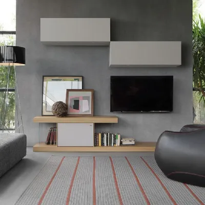 Parete attrezzata in stile design F2/ form line 242 con pensili di Formes in Offerta Outlet 
