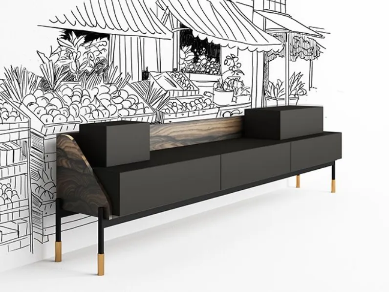 Porta tv di Minotti italia modello Banko tv  a PREZZI OUTLET  affrettati