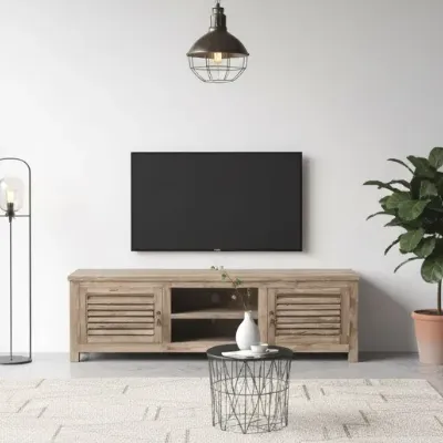 Porta tv per il living modello Porta tv teak riciclato 160 di Outlet etnico scontato