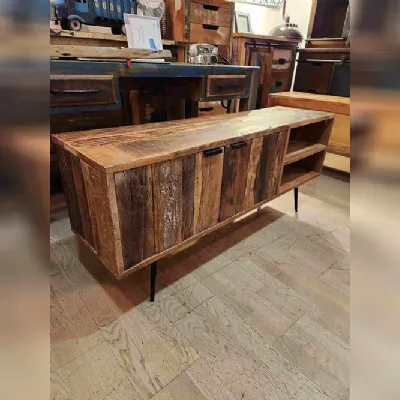 Porta tv per la zona giorno modello Porta tv old teak di Outlet etnico scontato