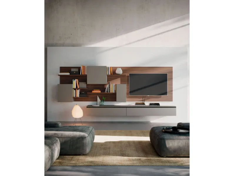 Parete attrezzata 2 Orme in stile design a prezzo scontato