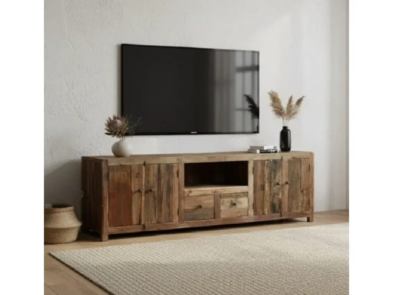Mobile modello Mobile porta tv legno 200 porta tv di Outlet etnico in Offerta Outlet