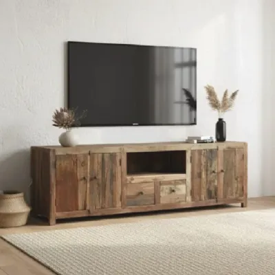 Porta tv per il soggiorno modello Mobile porta tv legno 200 di Outlet etnico scontato