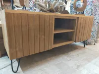 Porta tv per il soggiorno modello Teak massello di Outlet etnico scontato