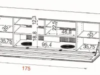 Porta tv per il soggiorno modello Mobile tv bergamo sound 175 cm  di Munari scontato