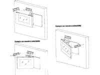 Porta tv per la zona giorno modello X2 porta tv orientabile di Astor mobili scontato