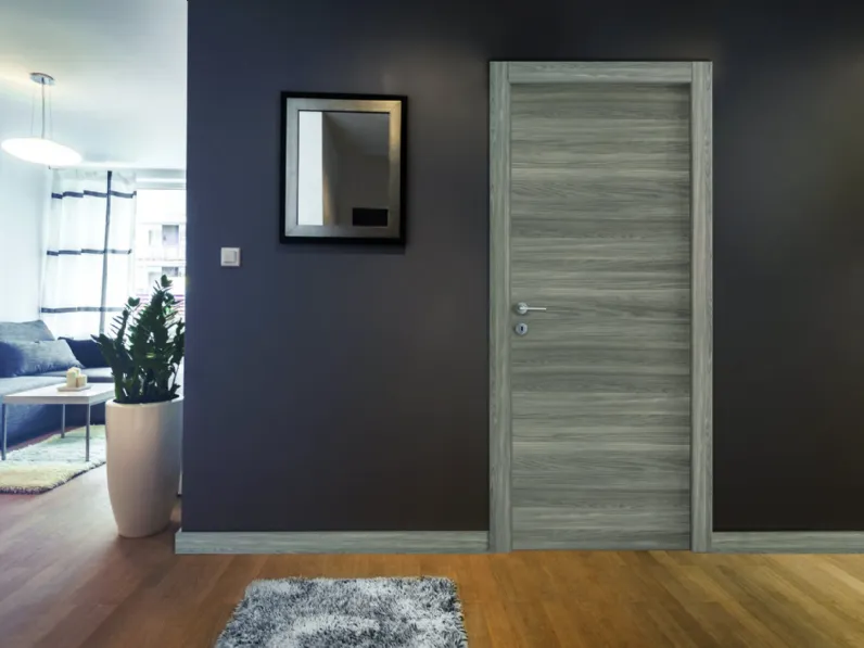 Porta liscia  battente Easy  in laminato  Mottes selection in Offerta