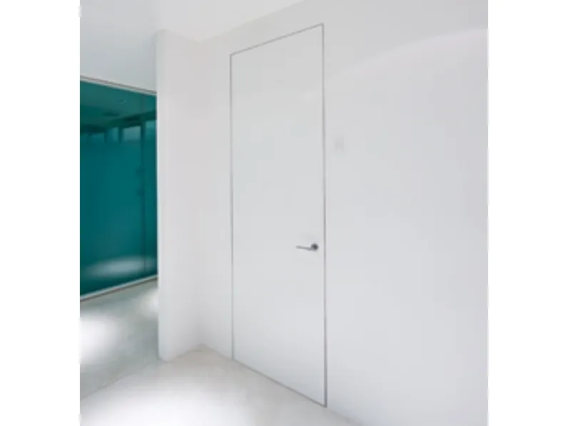 Porta liscia  battente Porta battente filomuro 210x80 l'invisibile originale pannello grezzo + telaio in legno  Artigianale in Offerta