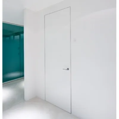 Porta liscia  battente Porta battente filomuro 210x80 l'invisibile originale pannello grezzo + telaio in legno  Artigianale in Offerta