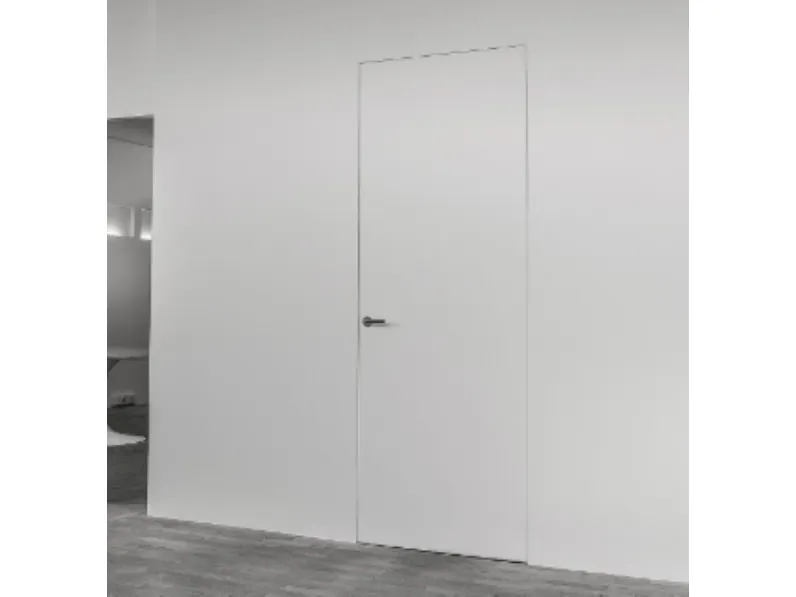 Porta moderna in legno  Artigianale Porta battente filomuro 60x210 l'invisibile origin. pannello con fondo + telaio a prezzo Outlet