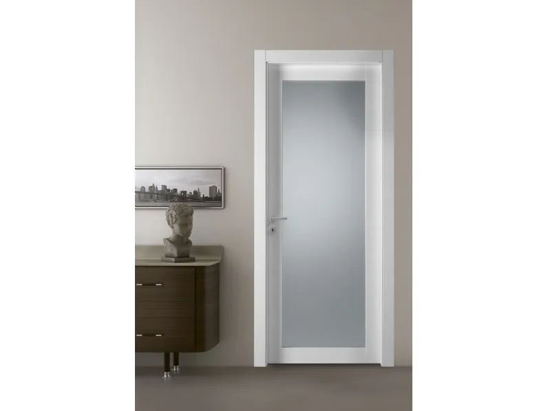 Porta Portalacasa modello bianco hd vetro Artigianale in OFFERTA OUTLET