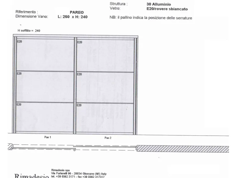 PORTA SCORREVOLE RIMADESIO SCONTATA 62 %