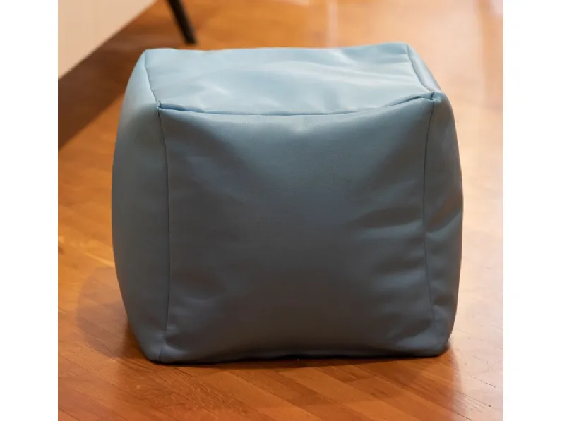 Pouf design modello Pouf ecopelle azzurro Creativando in Offerta Outlet