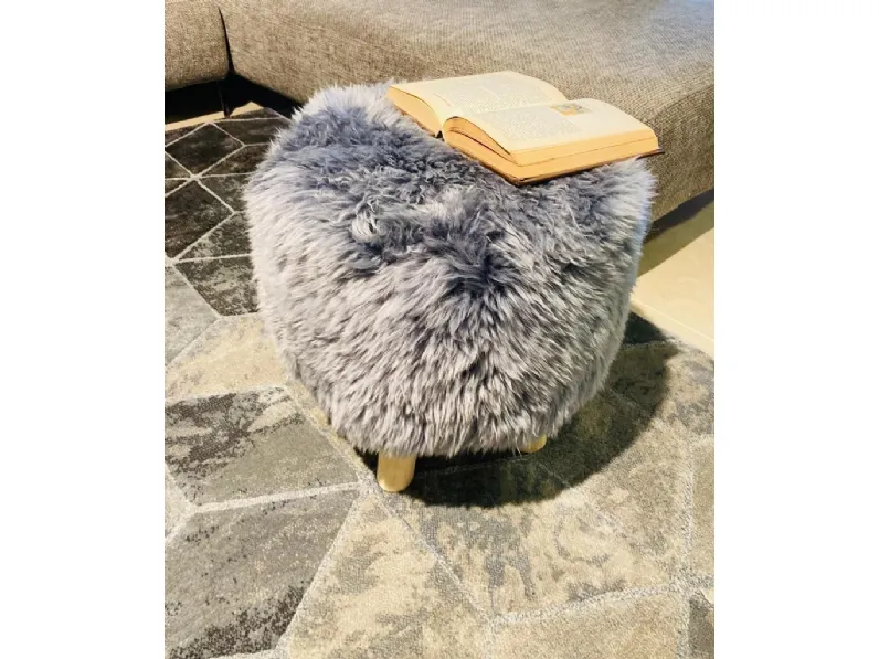 Pouf in pelle Nordic a marchio Sitap a prezzo ribassato