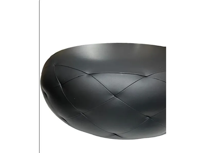 Pouf senza letto Glam glass pelle nero Bonaldo con forte sconto