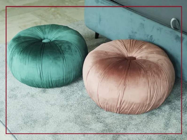 Pouf in tessuto Kaia a marchio Stones a prezzo scontato