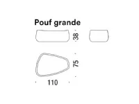 Pouf senza letto Fjord Moroso in offerta