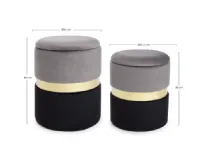 Pouf moderno modello Polly Artigianale a prezzo scontato
