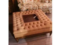 Pouf provenzale modello Camelia con vassoio legno Artigianale a prezzo scontato