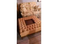 Pouf provenzale modello Camelia con vassoio legno Artigianale a prezzo scontato