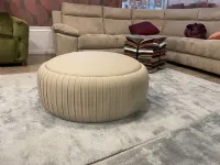 Pouf in ecopelle Cv 104 plisse' a marchio Collezione esclusiva a prezzo ribassato