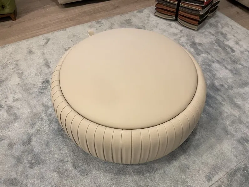 Pouf in ecopelle Cv 104 plisse' a marchio Collezione esclusiva a prezzo ribassato