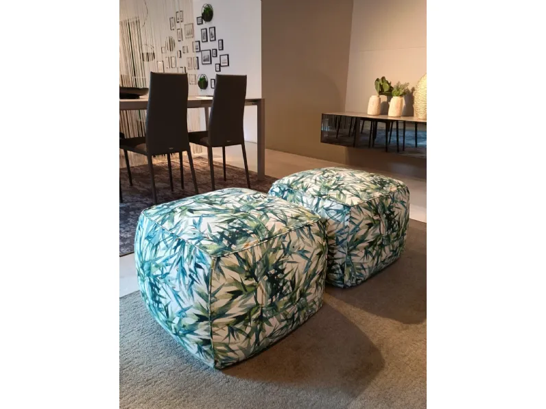 Pouf moderno modello Eden Pianca in Offerta Outlet